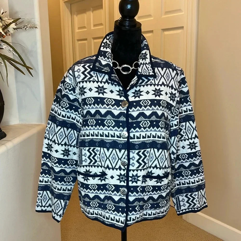 COPY - Jane Ashley Southwestern/Aztec Tapestry Jacket